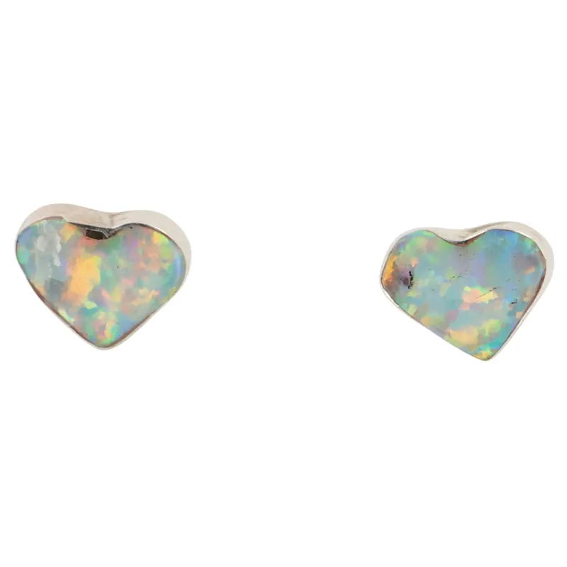 Dorothy Weha Zuni Sterling Opal Heart Earrings from auction in Ravenna, Ohio — image 26