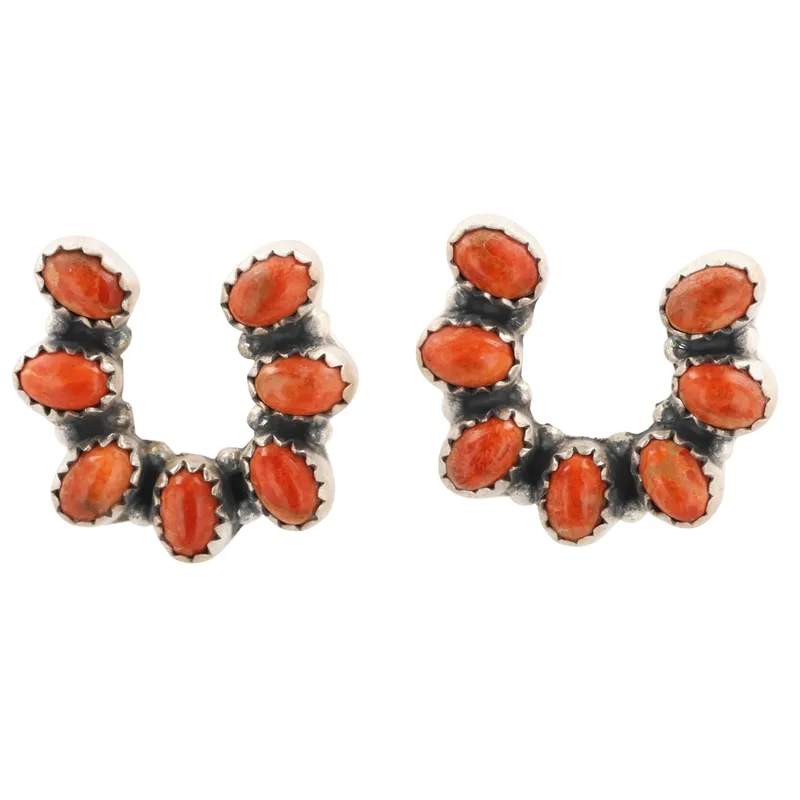 HaDa Collection Sterling Apple Coral Earrings from auction in Ravenna, Ohio — image 28