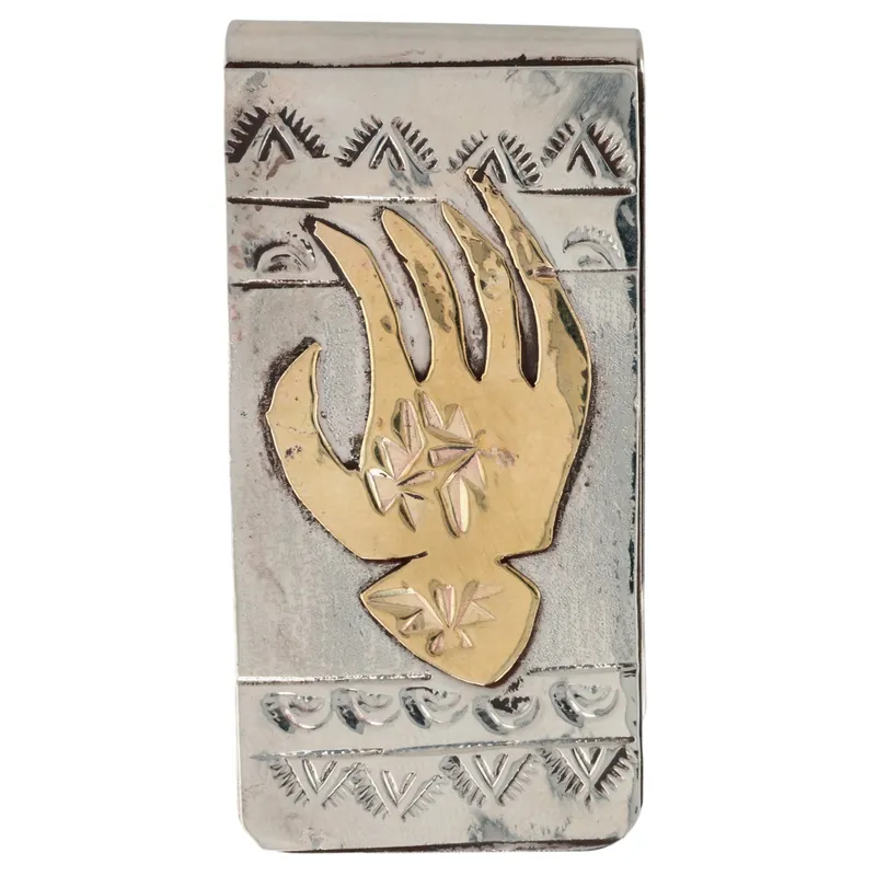 Genevieve Francisco Navajo Sterling Bear Paw Money Clip from auction in Ravenna, Ohio — image 43