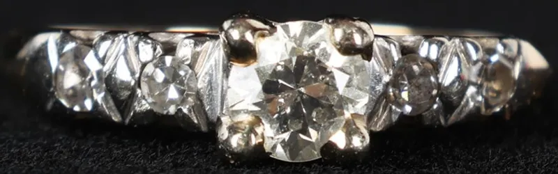 PETITE 14K YELLOW/WHITE GOLD LADIES RING W/ DIAS from auction in Tallahassee, Florida — image 32