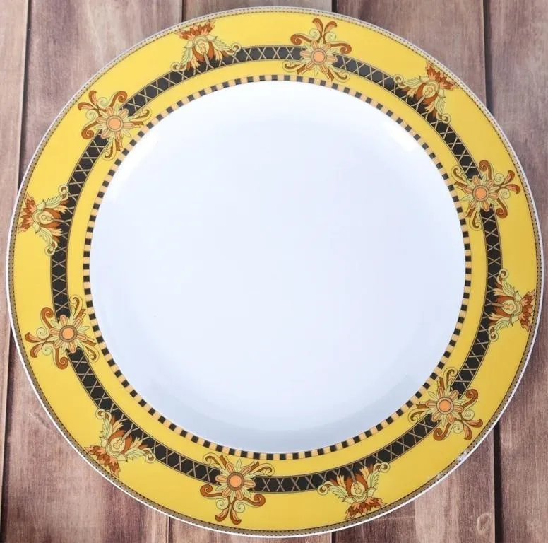 VERSACE ROSENTHAL BAROCCO CHINA DINNER PLATE YELLO from auction in Tallahassee, Florida — image 37