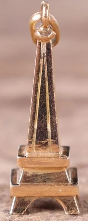 DAINTY 14K YELLOW GOLD EIFFEL TOWER PENDANT from auction in Tallahassee, Florida — image 46