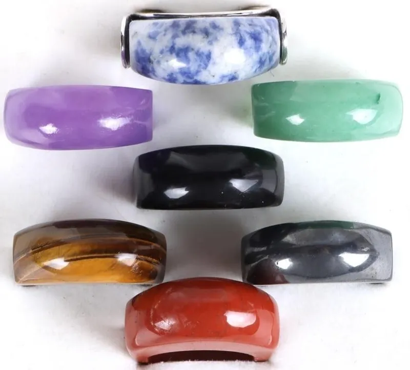 STERLING SILVER 7 INTERCHANGEABLE GEM RING SET from auction in Tallahassee, Florida — image 5