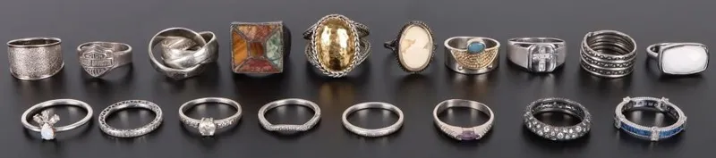 STERLING SILVER COLLECTIBLE LADIES RINGS - (18) from auction in Tallahassee, Florida — image 6