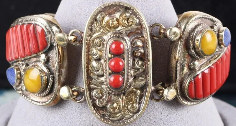 SW STYLE STERLING SILVER LADIES BRACELET W/ JASPER from auction in Tallahassee, Florida — image 11
