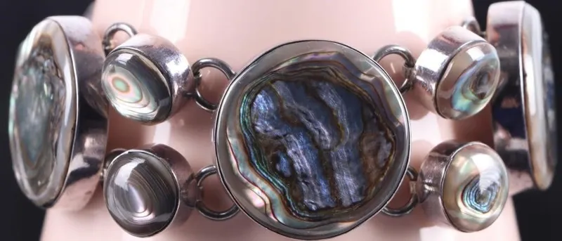 MEXICO STERLING SILVER LADIES BRACELET W/ MOP from auction in Tallahassee, Florida — image 17