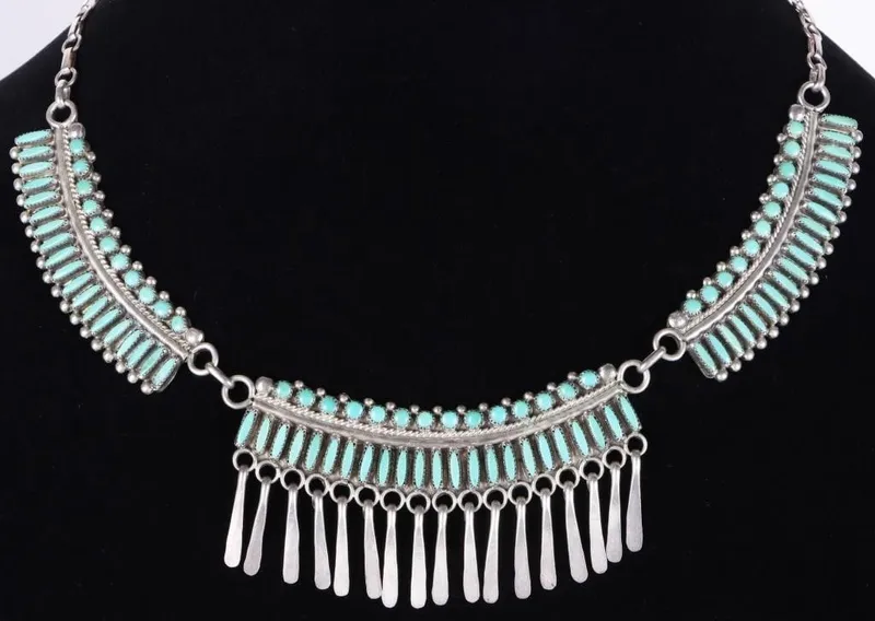 SW STYLE 925 SILVER LADIES DANGLE NECKLACE W/ TURQ from auction in Tallahassee, Florida — image 26