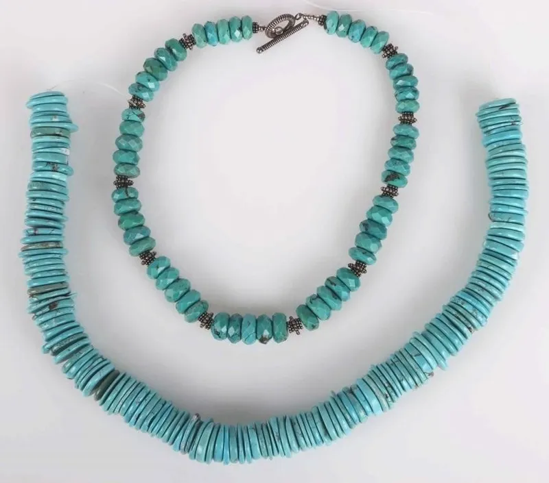 CARVED DISK BEADED TURQUOISE LADIES NECKLACES from auction in Tallahassee, Florida — image 27