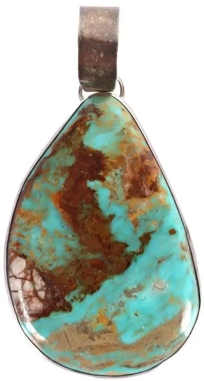 SIGNED ADAM FIERRO TEARDROP TURQUOISE PENDANT from auction in Tallahassee, Florida — image 25