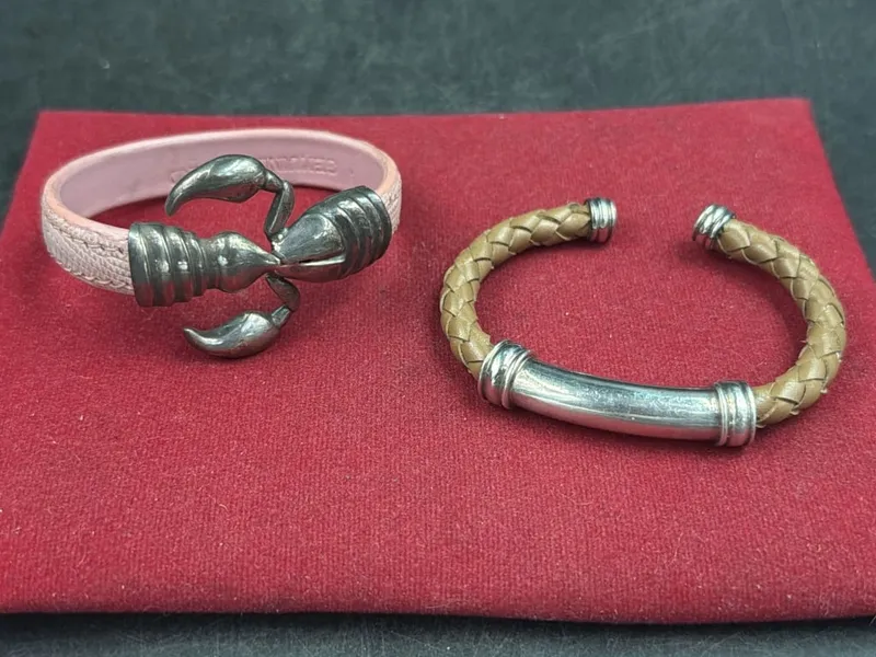Sterling and Leather Cuff Bracelets from auction in Orange Cit y, Florida — image 10