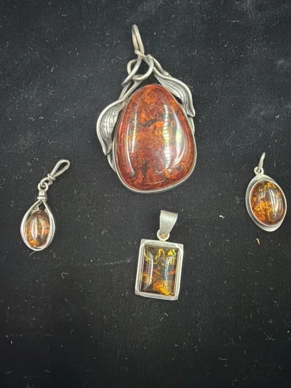 Sterling Silver Amber Pendants from auction in Orange Cit y, Florida — image 25
