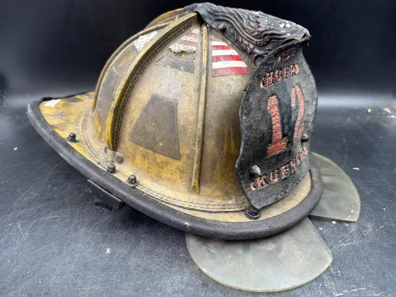 Early Vintage Leather Fire Helmet from auction in Orange Cit y, Florida — image 22