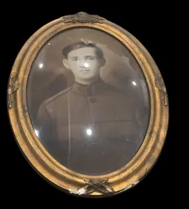 WWI Framed Enlisted Soldier Studio Portrait