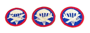 SCARCE WWII Airborne Glider Cap Patch Trio