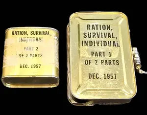 1957 Meal Survival Kits 1 of 2 & 2 of 2 - Opened
