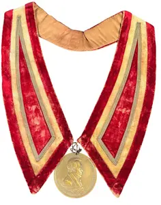 Jackson Indian Peace Medal, 1829, with red velvet