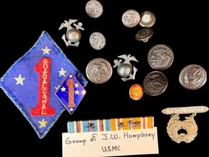 WWII USMC Group Named- 1st Marine Division