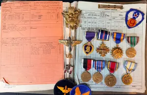 WWII B-26 navigator grouping - 9th BG, DFC, PH