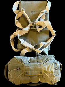 WWII QAC Chest Parachute Harness & Camo Canopy