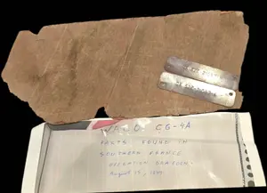 SCARCE ETO: WACO CG-4A Glider Skin Fragment &