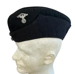 WWII German NSKK Black Wool Schiffchen, RZM