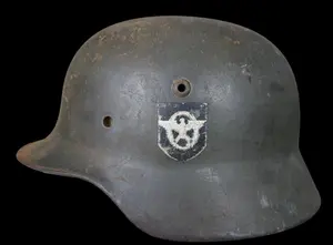 WWII German M35 DD Ordnungspolizei Helmet Shell