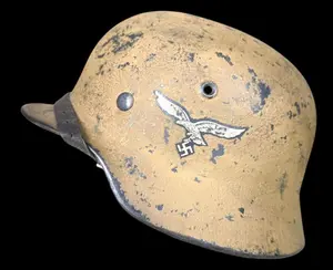 WWII German Luftwaffe M35 Tropical Camo Helmet