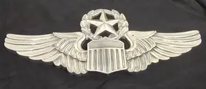 LARGE 17-Inch USAF Command Pilot Wing Metal Wall