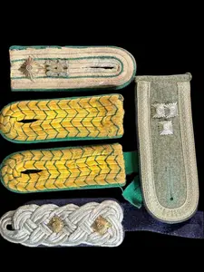 WWII German Wehrmacht Shoulder Boards, Lot of 5