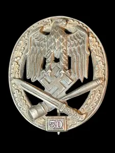 WWII German General Assault Badge "50" Junkers