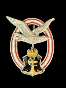 Rare Deumer-Marked German Naval Pilot Badge