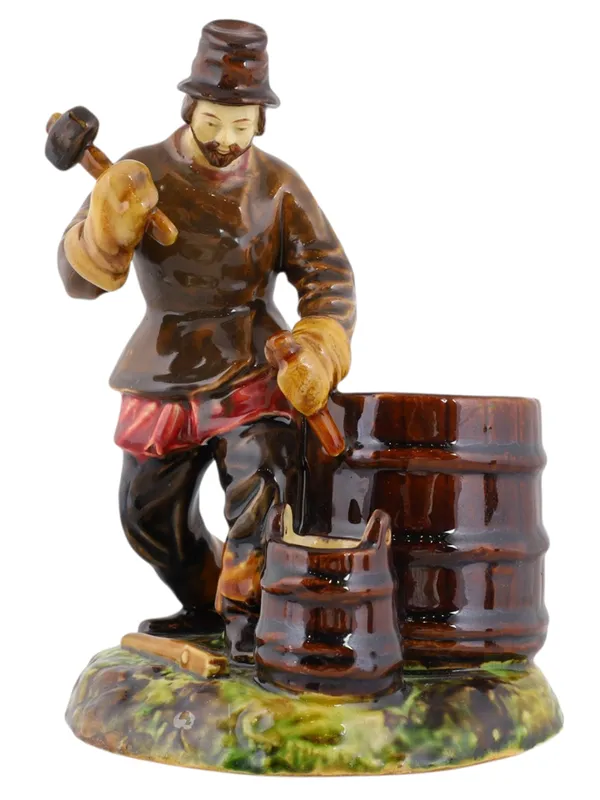 A RUSSIAN KUSNETSOV PORCELAIN FIGURE OF A COOPER, 19TH CENTURY from auction in New York, New York — image 15