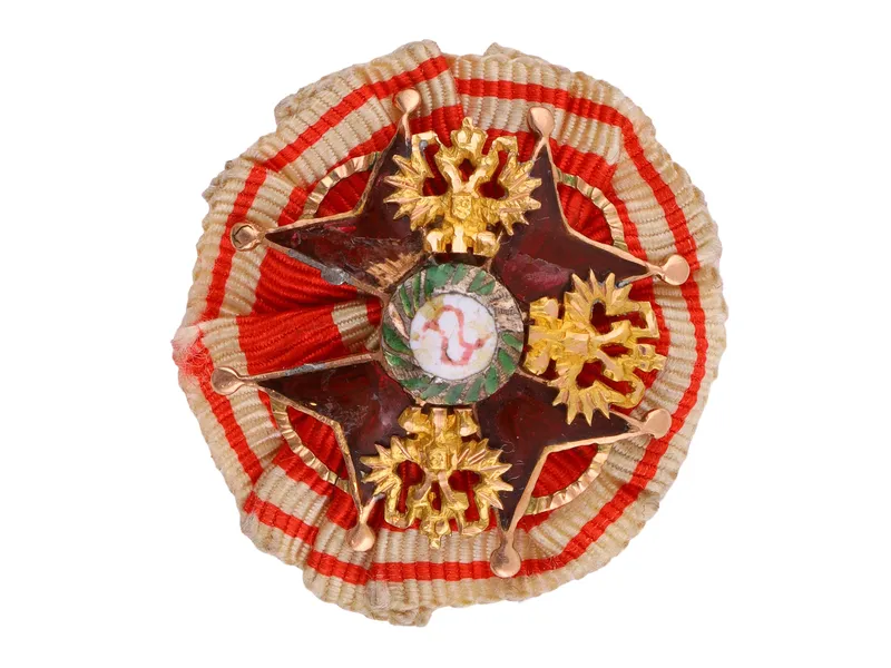 A RUSSIAN MINIATURE ORDER OF ST. STANISLAUS IN GOLD, CA. 1900 from auction in New York, New York — image 13