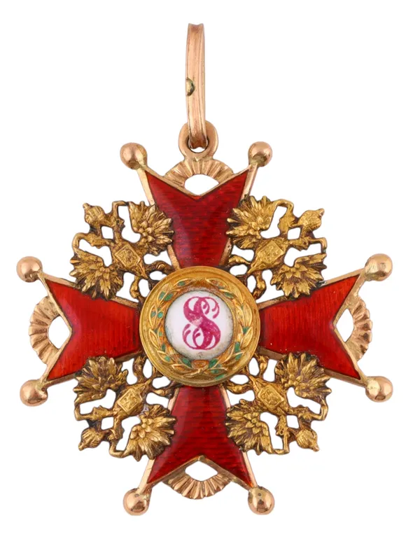 A RUSSIAN ORDER ST. STANISLAUS, 3RD CLASS IN GOLD from auction in New York, New York — image 19