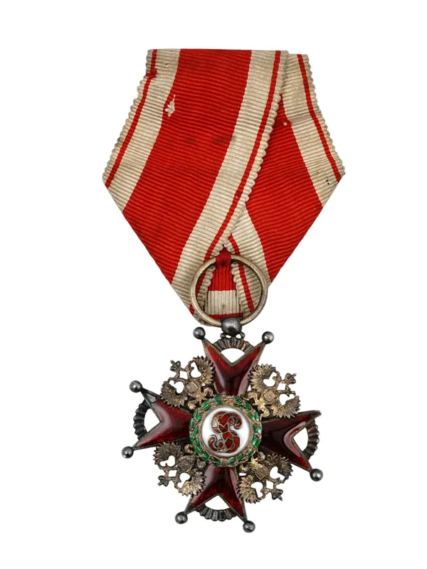 A RUSSIAN ORDER OF ST. STANISLAUS 3RD CLASS WITH RIBBON from auction in New York, New York — image 24