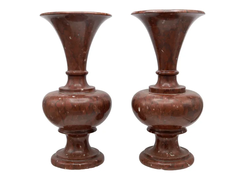 A PAIR OF FRENCH ROUGE GRIOTTE MARBLE VASES, 19TH CENTURY from auction in New York, New York — image 42
