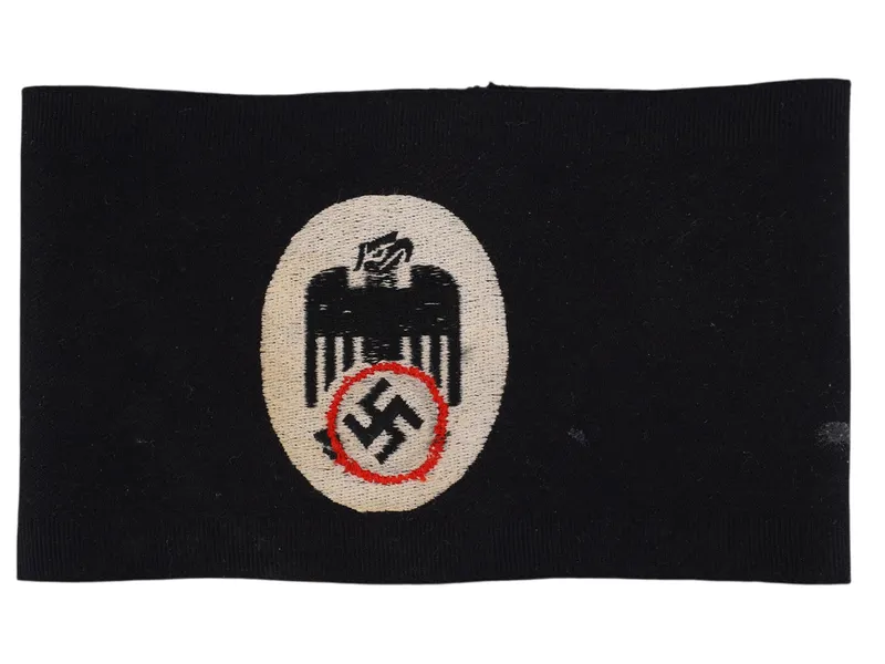 A WWII GERMAN DDAC EMBROIDERED FUNERAL ARMBAND, 1930S from auction in New York, New York — image 10