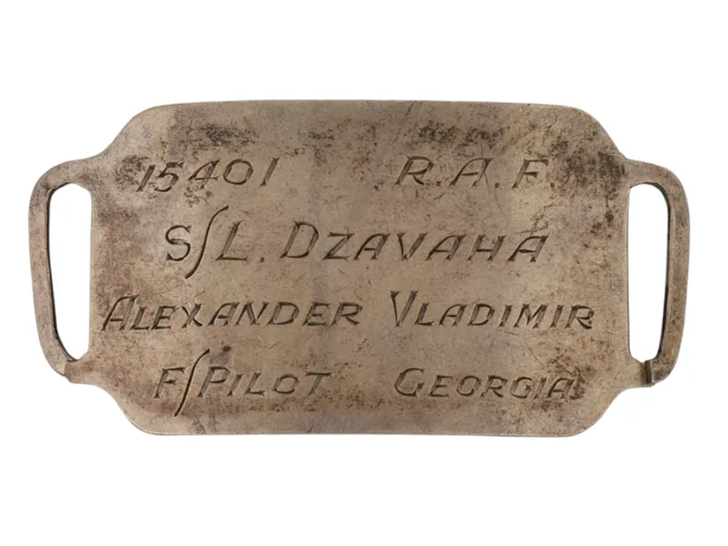 A BRITISH ROYAL AIR FORCE PILOT'S IDENTIFICATION BRACELET PLAQUE, GEORGIAN ORIGIN from auction in New York, New York — image 15