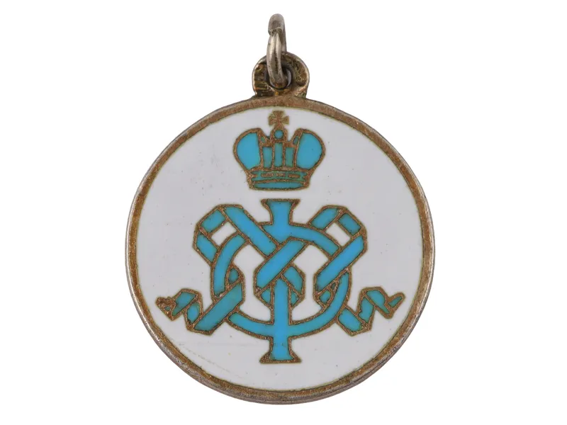 A RUSSIAN IMPERIAL SILVER-GILT AND ENAMEL RED CROSS COMMEMORATIVE JETON from auction in New York, New York — image 21