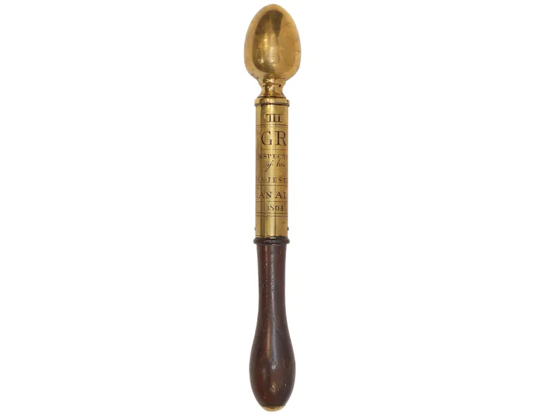 A KING GEORGE III INSPECTOR OF HIS MAJESTY'S CANALS TIPSTAFF, 1804 from auction in New York, New York — image 25