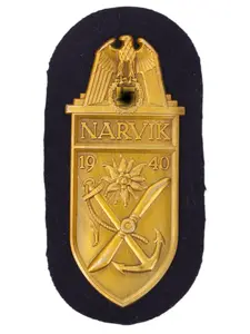 A German Kriegsmarine Narvik Campaign Shield, 1940, Third Reich Period
