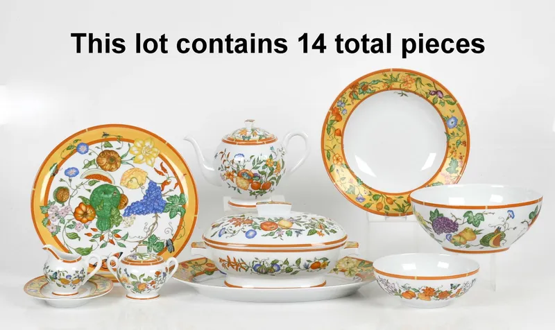 Hermes "La Siesta" Porcelain Serving Pieces from auction in Pineville, Pennsylvania — image 8