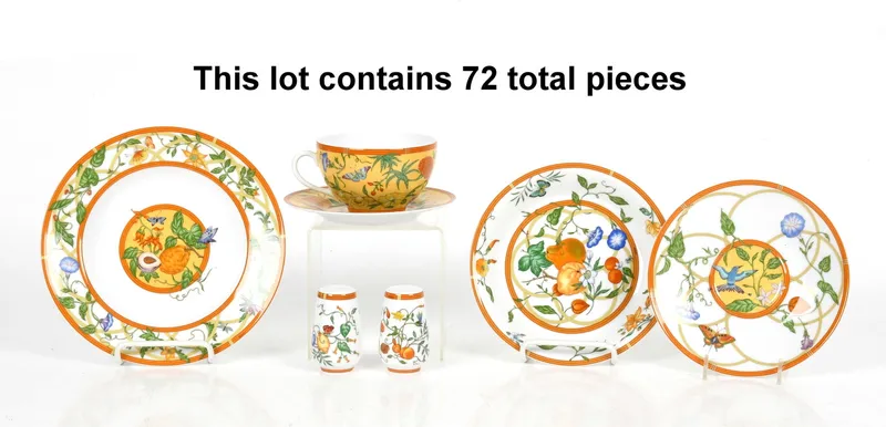 A Group of Assorted Hermes "La Siesta" Porcelain Dinnerware from auction in Pineville, Pennsylvania — image 9