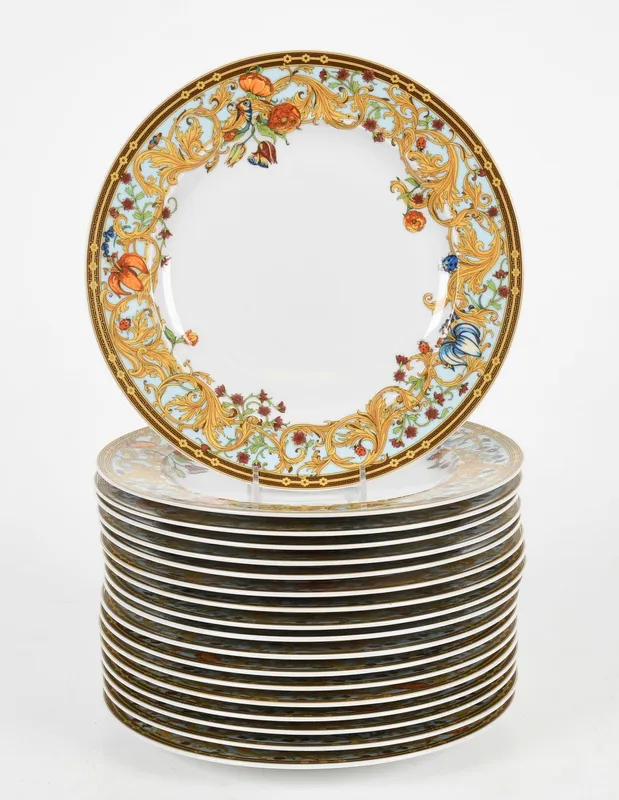 Eighteen Versace (Rosenthal) Porcelain Dinner Plates from auction in Pineville, Pennsylvania — image 19