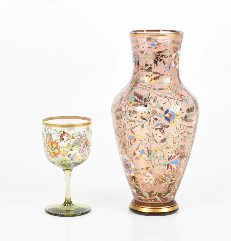 Two Pieces of Bohemian Enameled Glass from auction in Pineville, Pennsylvania — image 44