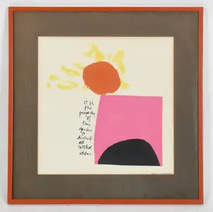 Sister Mary Corita Kent (American, 1918-1986), "It Is the Property of True Genius to Disturb All