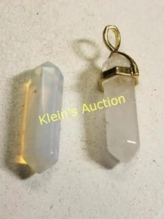 lot of 2 crystal opalite quartz point one w/ mt   from auction in wilmington , North Carolina — image 5