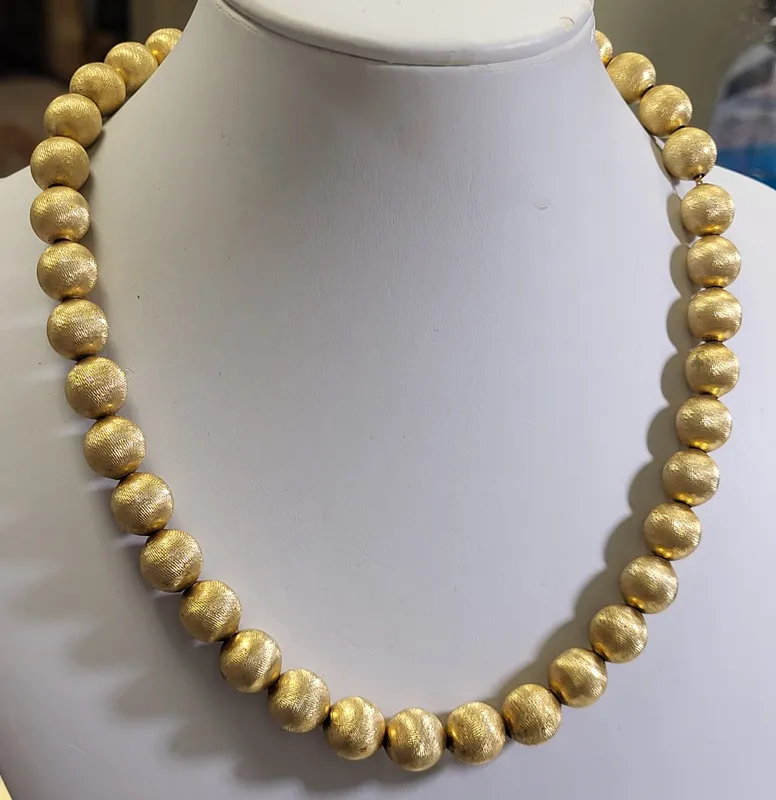 monet vintage 16" runway gold bead necklace from auction in wilmington , North Carolina — image 7