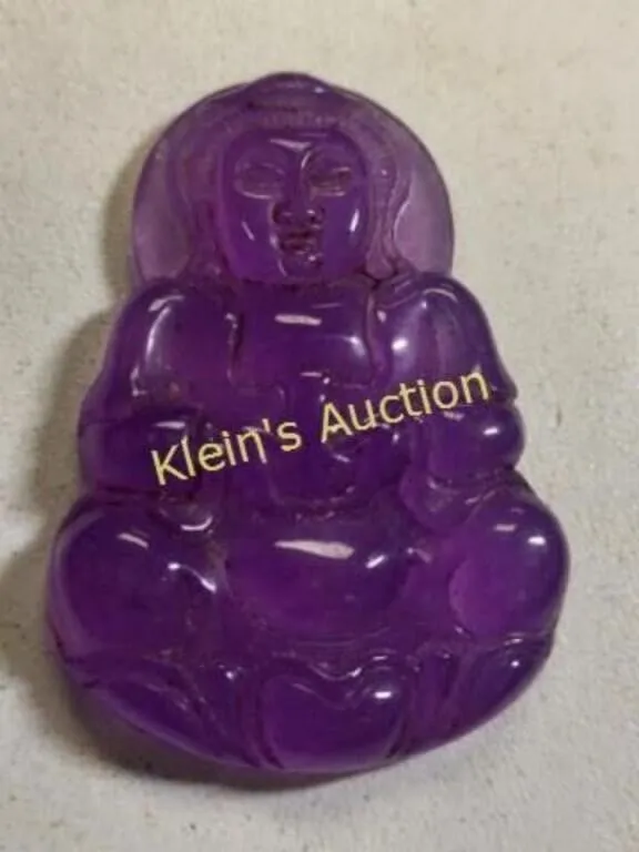 Buddha kwan yhim pendant purple jade? from auction in wilmington , North Carolina — image 45