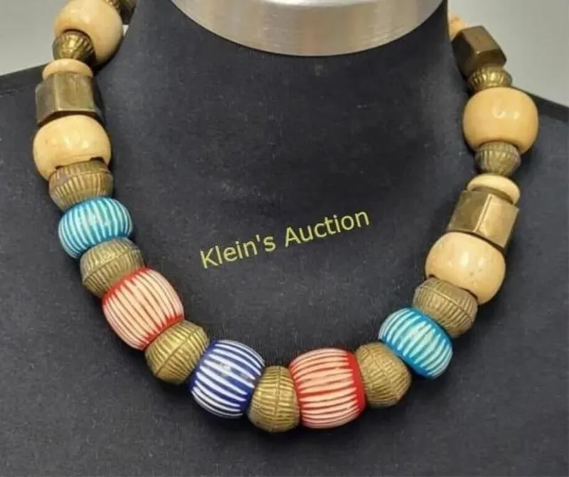 unusual statement necklace wood & brass? from auction in wilmington , North Carolina — image 48